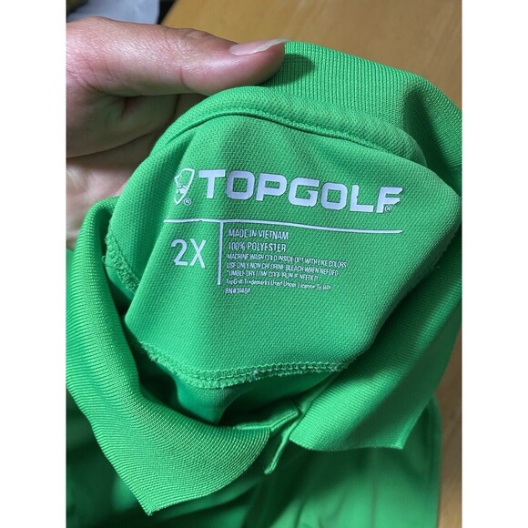 Top Golf Polo Shirt Employee Uniform Green Mens 2XL Work 26.5pit2pit - Picture 4 of 6